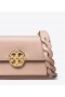Women's Tory Burch Small Miller Spazzolato Pickstitch Flap Shoulder Bags Brown