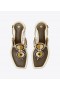 Women's Tory Burch Marquetry Disk Sandals Light Cream