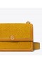Women's Tory Burch Small T Monogram Suede Embossed Shoulder Bags Black