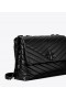 Women's Tory Burch Kira Chevron Convertible Shoulder Bags Black Silver