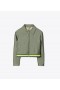 Women's Tory Burch Cropped Satin Club Jackets Green