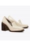 Women's Tory Burch 70s Square Heeled Loafer Heels Cream