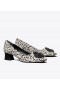 Women's Tory Burch Woven Double T Pump Heels Black White Black