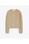 Women's Tory Burch Logo Button Wool Cardigan Sweaters Beige