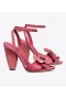 Women's Tory Burch Flower Heeled Sandals Black