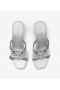Women's Tory Burch Miller Bombé Low Heel Sandals Silver