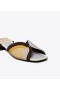 Women's Tory Burch Marquetry Slides Sandals Black