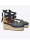 Women's Tory Burch T Monogram Wedge Espadrilles Navy