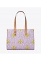 Women's Tory Burch Small T Monogram Contrast Embossed Tote Bags Lavender White