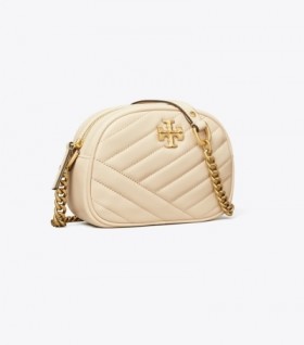 Women's Tory Burch Small Kira Chevron Camera Bags Cream