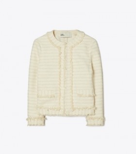 Women's Tory Burch Tweed Jackets White