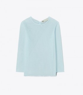 Women's Tory Burch Open-back Pullover Sweaters Blue