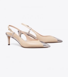 Women's Tory Burch Triangle Slingback Heels Pink