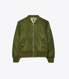 Women's Tory Burch Reversible Nylon Twill Jackets Olive