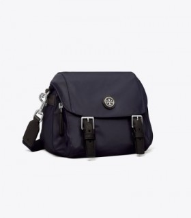 Women's Tory Burch Nylon Small Messenger Crossbody Bags Royal Navy