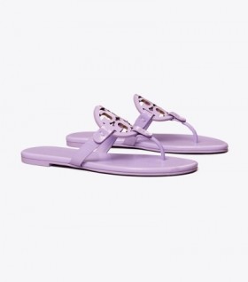Women's Tory Burch Miller Soft Patent Leather Sandals Lavender
