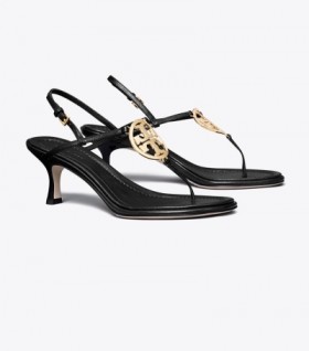 Women's Tory Burch Capri Miller Low Heel Sandals Black