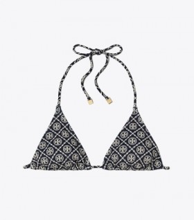 Women's Tory Burch Printed String Bikini Tops Navy