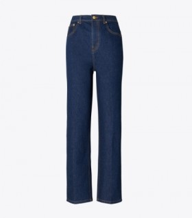 Women's Tory Burch High-rise Straight Jeans Light Blue