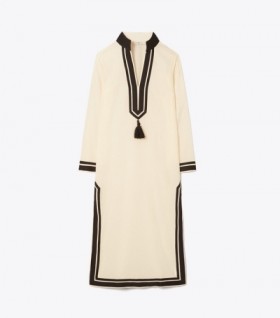 Women's Tory Burch Tory Dress Coverups Cream / Black