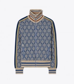 Women's Tory Burch Tech Knit Jacquard Jackets Olive