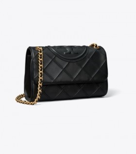 Women's Tory Burch Small Fleming Soft Convertible Shoulder Bags Black