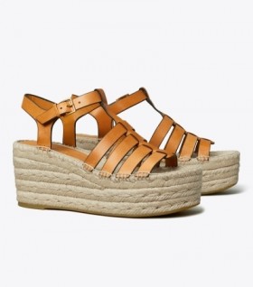Women's Tory Burch Fisherman Wedge Espadrilles Navy