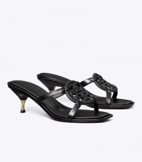 Women's Tory Burch Miller Bombé Low Heel Sandals Black