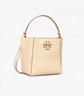 Women's Tory Burch Small Mcgraw Bucket Bags Cream