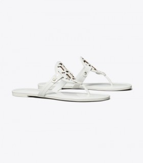 Women's Tory Burch Miller Patent Leather Sandals White