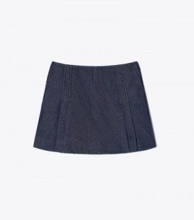 Women's Tory Burch Denim Skort Pants Dark Wash