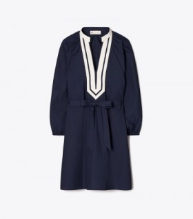 Women's Tory Burch Balloon Sleeve Tunic Dress Navy