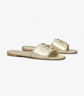Women's Tory Burch Eleanor Slides Gold