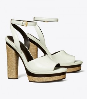Women's Tory Burch Jute Platform Sandal Heels Brown