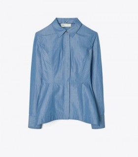 Women's Tory Burch Stripe Shirts Blue / Yellow