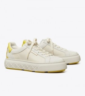 Women's Tory Burch Ladybug Sneakers Titanium White Yellow
