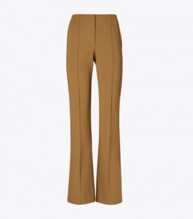 Women's Tory Burch Wide Leg Track Pants Brown