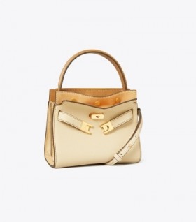 Women's Tory Burch Petite Lee Radziwill Double Satchel Bags White