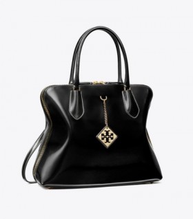 Women's Tory Burch Swing Satchel Bags Black