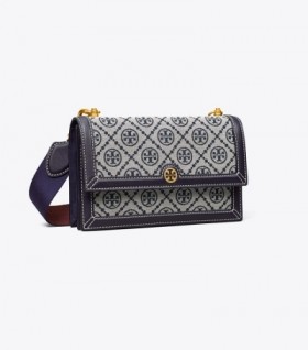 Women's Tory Burch Mini T Monogram Shoulder Bags Navy