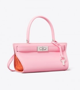 Women's Tory Burch Petite Lee Radziwill High-shine Cat Eye Bag Pink