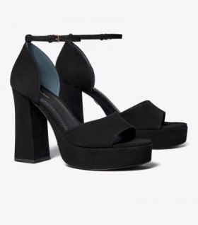 Women's Tory Burch Platform Sandal Heels Black