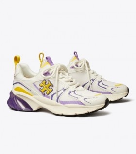Women's Tory Burch Good Luck Tech Trainer Sneakers White / Dark