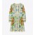 Women's Tory Burch Short Printed Silk Dress Blue Multicolor
