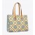 Women's Tory Burch T Monogram Contrast Embossed Tote Bags White Blue