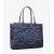 Women's Tory Burch Ella Basketweave Tote Bags Royal Navy