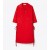 Women's Tory Burch Heart Logo Poplin Shirt Dress Royal Red