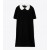 Women's Tory Burch Poplin Collar Sweater Dress Black