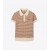 Women's Tory Burch Heart Logo Crochet Knit Polo Brown / Cream