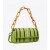 Women's Tory Burch Small Kira Bombé Stripe Flap Shoulder Bags Brown